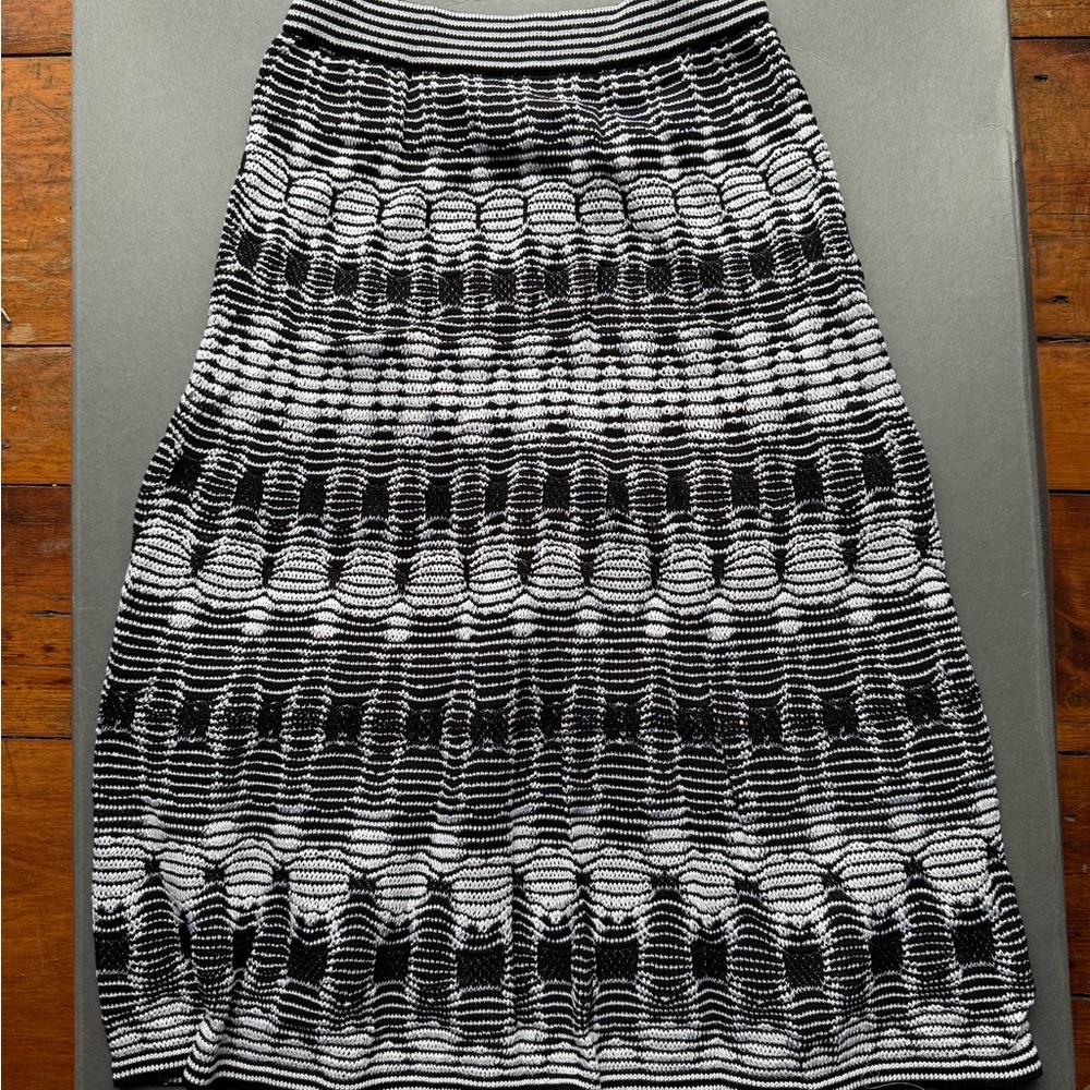 M by Missoni Black and Gray A-Line Skirt